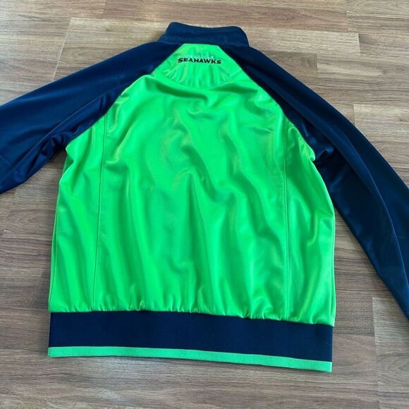 NFL  Seattle Seahawks Zip Up Jacket Blue and Green| Women Size Large - Picture 10 of 16